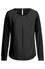 Chiffon-Bluse 1/1 RF schwarz  
