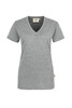 HAKRO Damen V-Shirt Classic grau meliert 