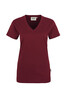 HAKRO Damen V-Shirt Classic weinrot 
