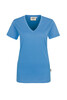 HAKRO Damen V-Shirt Classic malibublau 