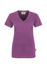 HAKRO Damen V-Shirt Classic mikrodessin blau 