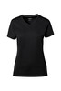 HAKRO Cotton Tec Damen V-Shirt schwarz 
