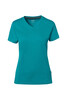 HAKRO Cotton Tec Damen V-Shirt smaragd 