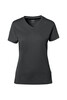 HAKRO Cotton Tec Damen V-Shirt anthrazit 