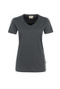 HAKRO Damen V-Shirt Mikralinar® anthrazit 
