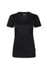HAKRO Damen V-Shirt COOLMAX® schwarz 