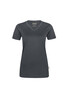 HAKRO Damen V-Shirt COOLMAX® anthrazit 
