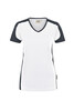 HAKRO Damen V-Shirt Contrast Mikralinar® Weiss 