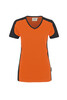 HAKRO Damen V-Shirt Contrast Mikralinar® orange 