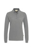 HAKRO Damen Longsleeve-Poloshirt Mikralinar® grau meliert 