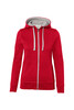 HAKRO Damen Kapuzenjacke Bonded rot 