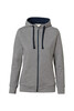 HAKRO Damen Kapuzenjacke Bonded grau meliert 
