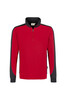 HAKRO Zip-Sweatshirt Contrast Mikralinar® rot 