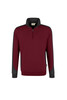 HAKRO Zip-Sweatshirt Contrast Mikralinar® weinrot 