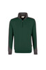 HAKRO Zip-Sweatshirt Contrast Mikralinar® tanne 