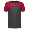 Tricorp T-Shirt Bicolor Quernaht Darkgrey-Red 