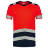 Tricorp Warnschutz T-Shirt Bicolor Fluor Red-Ink 