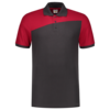 Tricorp Poloshirt Bicolor Quernaht Darkgrey-Red 