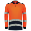 Tricorp Warnschutz Poloshirt Bicolor Longsleeve Fluor Orange-Ink 