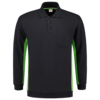 Tricorp Sweatshirt Polokragen Bicolor Brusttasche Navy-Lime 