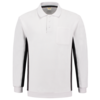 Tricorp Sweatshirt Polokragen Bicolor Brusttasche White-Darkgrey 