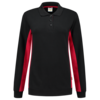 Tricorp Sweatshirt Polokragen Bicolor Damen Black-Red 