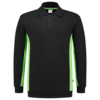 Tricorp Sweatshirt Polokragen Bicolor Black-Lime 