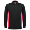 Tricorp Sweatshirt Polokragen Bicolor Black-Red 