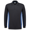 Tricorp Sweatshirt Polokragen Bicolor Navy-Royalblue 