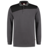 Tricorp Sweatshirt Polokragen Bicolor Quernaht Darkgrey-Black 