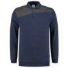 Tricorp Sweatshirt Polokragen Bicolor Quernaht Ink-Darkgrey 