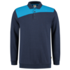Tricorp Sweatshirt Polokragen Bicolor Quernaht Ink-Turquoise 
