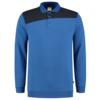 Tricorp Sweatshirt Polokragen Bicolor Quernaht Royalblue-Navy 