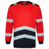 Tricorp Warnschutz Sweatshirt Bicolor Fluor Red-Ink 