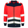Tricorp Warnschutz Softshelljacke Bicolor Fluor Red-Ink 