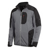 FHB RALF Jersey-Fleece-Jacke  grau-schwarz 