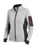 FHB MARIEKE Strick-Fleece-Jacke Damen  grau-schwarz 