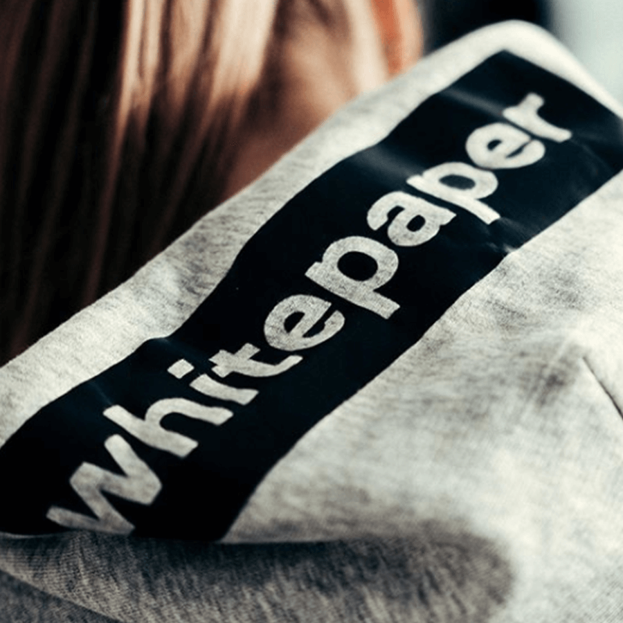 whitepaperlocation gebrandeter Hoodie